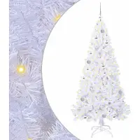 Syfax Künstlicher Weihnachtsbaum Weiß 180 cm PVC und Stahl