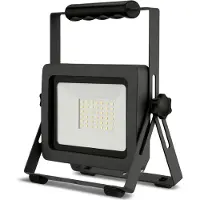 REV LED Arbeitsleuchte Fluter Baustrahler Flare Schwarz IP65 30W 2550lm kaltweiß Ständer Kabel Stecker