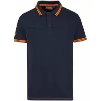 U Power Way Arbeits-Poloshirt, Stretch-Baumwolle, Schmale Passform, Blau, M