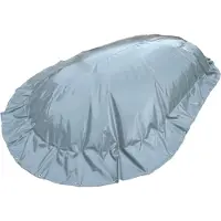 CF Luftkissen Poolabdeckung Aeroshield, aufblasbare Abdeckplane, aufblasbare Abdeckplane oval achtform 600 x 320 cm, 580 g/m² grau mit Ösen und Spannseil