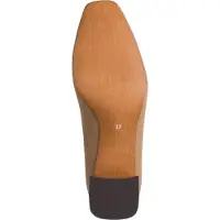 Marco Tozzi Damen Pumps samtige Haptik Karreé Spitze Blockabsatz 2-22424-42, Größe:40 EU, Farbe:Beige