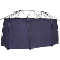 Hespéride Vorhänge für gartenlaube "malediven" 5x3m aus schieferfarbenem polyester -