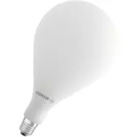 Osram Vintage 1906 Big Grape ist eine dimmbare Lampe mit LED-Technologie im dekorativen Glühwendel-Design. Sie bietet 7.3 W für 806 lm, E27 Fassung, Frosted Design, 160 mm Durchmesser, CRI 80.