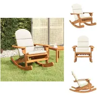vidaXL Adirondack-Schaukelstuhl mit Kissen Massivholz Akazie - Gartenstühle