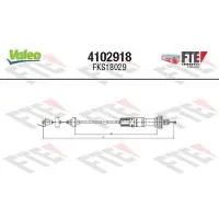 FTE 4102918 Kupplungsseil Seilzug passend für PEUGEOT 206 Schrägheck (2A/C) 830/648mm