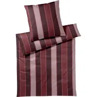 JOOP! Mako-Satin-Bettwäsche-Garnitur Stripes Farbe rouge Größe 155x200+80x80