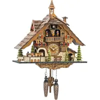 Engstler - 48110 QMT - Kuckucksuhr - Quarz - Nussbaum