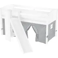 Erst-Holz Schönes Spielbett für Kinder mit Rutsche 90x200 Kiefer weiß V-60.21W-09