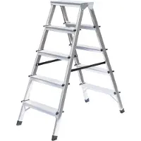 Proregal Haushaltsleiter beidseitig begehbar 2x5 Stufen
