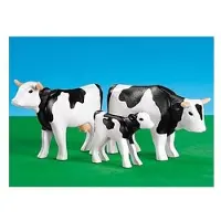 Playmobil 7892 - Rinderfamilie: Kuh, Bulle, Kälbchen (Folienverpackung)