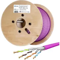 HB-DIGITAL Verlegekabel 250m Netzwerk CAT 7a max. 1200 MHz S/FTP AWG23 LSZH lila