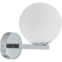 LUCANDE Bidolo Wandleuchte IP44 Chrom - , Bidolo, dimmbar, Metallisch, für Badezimmer, Glas