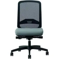 Bisley Bali Bürostuhl mit Lordosenstütze - Farbe: Schwarz/Grau (RT0015/NE0625), fusskreuzmaterial: Kunststoff, armlehnen: ohne Armlehnen