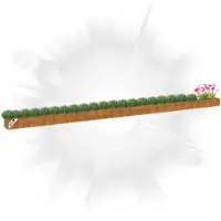 DELUKE Hochbeet aus Cortenstahl AKSEL | unten offen | Pflanzenbeet Metall Gartenbeet Blumenbeet Beet hoch Frühbeet für Garten Gemüsebeet, 960x50x36cm