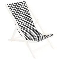 Ferocity Ersatz-Stoffbezug 131x44 cm Wechselbarer Liegestuhl Stoffbezug 100% Polyester für Holz-Liegestuhl Klappliegestuhl Motiv Zig-Zag [119]