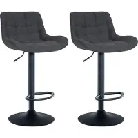 CLP 2er Set Barhocker Tover schwarz/Stoff