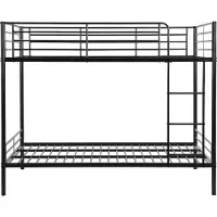 Vente-unique Etagenbett - 2 x 120 x 190 cm - Schwarz - DUOTIS II