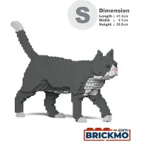 Jekca Bricks Grey Tuxedo Cat 02S ST19GTC02