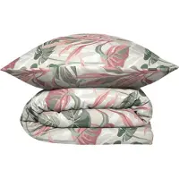 Schiesser Bettwäscheset Camilla | Floral | Renforcé | 2-teilig | 100% Baumwolle | Angenehm weich & glatt | YKK-Reißverschluss | 135x200 cm + 80x80 cm | Rosa