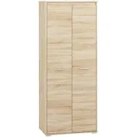 ML Meble Marmex Möbel Avo 02 hoher zweitüriger Kleiderschrank, Garderobenschrank mit Regal und Kleiderstange, Garderobe für das Jugendzimmer, Schlafzimmer,