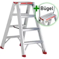 Altrex Sierra beidseitig begehbare Stufenstehleiter SDO 4 Stufen mit Bügel