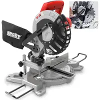 HECHT 813 Kappsäge mit Laser | 210 mm Ø-HM Sägeblatt | Gehrungsschnitte | 1400 W | 5000 U/min