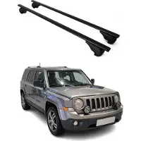 Omtec Dachträger Grundtäger für Jeep Patriot 2007-2017 75kg Metall Schwarz 2 tlg