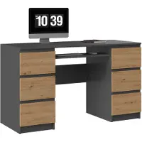 Top E Shop Topeshop KUBA ANT/ART KPL, Gerade, Rechteckige Form, Partikelbord, Partikelbord, Gaming, Homeoffice, Büro, Matt