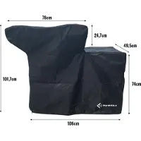 Kratki QUADRUM / BBQ / H-Abdeckung schwarz (weißes Logo)