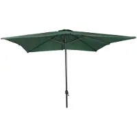 Linder Exclusiv GmbH Sonnenschirm 3x3 m UV30+ quadratisch Kurbelschirm Gartenschirm Balkon grün Alu