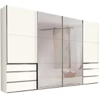 Wimex Schwebetürenschrank Level Kleiderschrank mit Synchronöffnung Ausführung wählbar,weiß,300x65x216cm