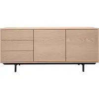 Miliboo - Vintage Buffet Holz Eiche Finish 2 Türen 3 Schubladen L160 cm MANNY