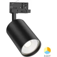 Braytron 3-Phasen LED Schienenstrahler 30W 3CCT 3000K-6000K Schwarz dreh- und schwenkbar