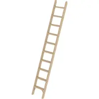 Proregal Stufen-Anlegeleiter Holz ohne Traverse 10 Stufen