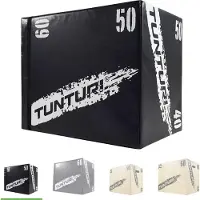 Tunturi Plyo Box, Soft Plyometric Box, Fitnessbox, 40 x 50 x 60 cm, Holz mit EVA