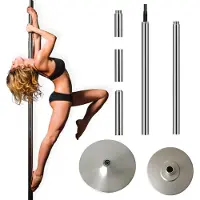 Baumarktplus Pole Dance Tanzstange Static& Ø45 mm höhenverstellbar 220–274cm ohne Bohren Tragkraft 200kg