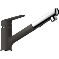 Schock Armatur DAJA in ASPHALT mit schwenkbarem Brauseauslauf / Einhebelmischer / CRISTALITE PLUS