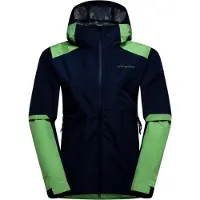 La Sportiva Crossridge Evo Shell Jkt W, Night Sky/Aspen Green, S, Ski Mountaineering, Apparel, Top, Woman -