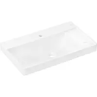 Hansgrohe Waschtisch Xelu Q 800x480mm, m 2 HL, o. ÜL, Abl. re, weiß