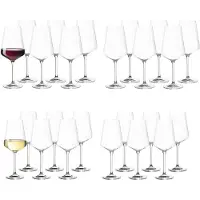 Leonardo PUCCINI Rotwein- & Weißweingläser Set 24-tlg.