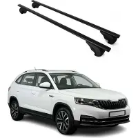 Omac Dachträger Grundtäger für Skoda Kamiq 2019-2025 75kg Metall Schwarz 2 tlg