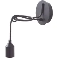 LINDBY Wandleuchte Elira, schwarz, Metall, Ø 10 cm, E27
