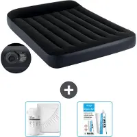 Intex Airbed - Doppelbett - 137 x 191 x 25 cm - Blau - Inklusive Pumpe - Spannbettuch en Reperaturset