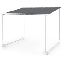 Blumfeldt Pergola, Metall Pavillon mit Polyester Schiebedach und Bodenrollen, Sonnensegel mit Gestell, Mobile Überdachung Freistehend, Sonnenschutz für Garten & Terrasse, Gazebo Wasserdicht & Stabil