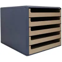 M&M Schubladenbox karamell 30057652BE, DIN A4 mit 5 Schubladen