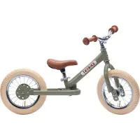 Trybike Steel Vintage mattgrün Laufrad ab 2 Jahren