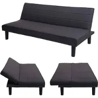 Mendler Schlafsofa MCW-J17, Couch Klappsofa Gästebett Bettsofa, Schlaffunktion Stoff/Textil 165cm anthrazit-grau