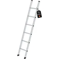 Proregal Sprossen-Anlegeleiter Germany | 6 Sprossen | Arbeitshöhe 3,00m | 350mm breit ohne Traverse | Traglast 150kg | Alu