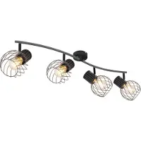 Globo Lighting Strahler Metall Graphit, 4x E27