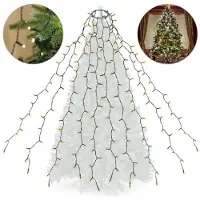 Salcar 10*3m Weihnachtsbaum Lichterkette 350 LED mit Ring, Christbaum Beleuchtung, Tannenbaum LED Lichterkette,Weihnachtsbeleuchtung Deko